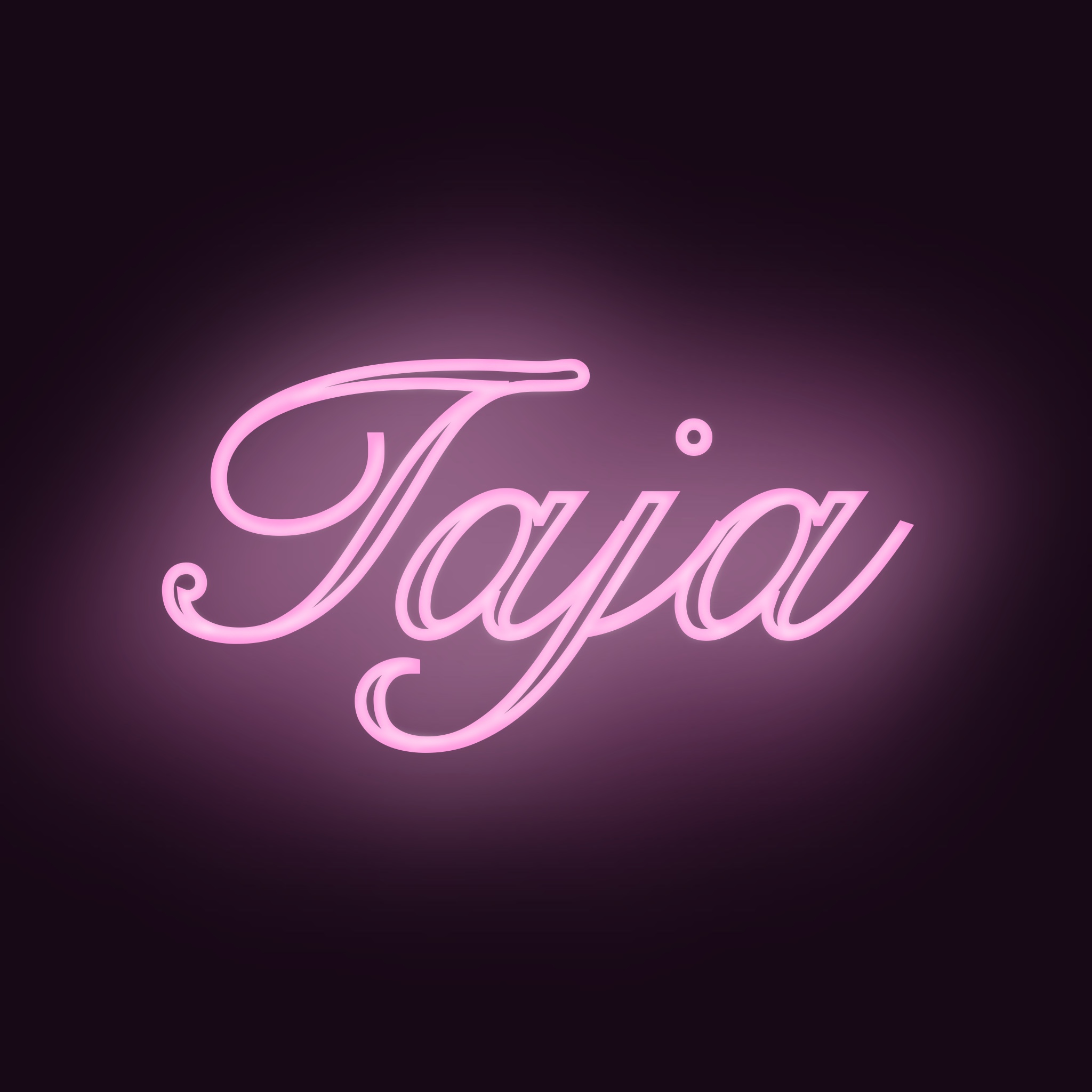 My name in glowing text.